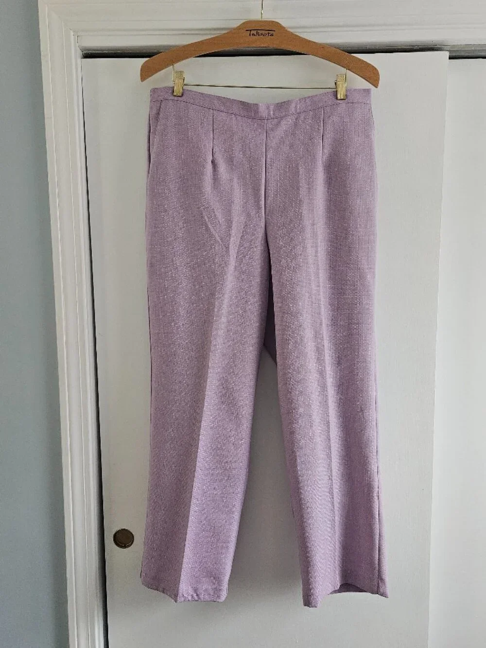 Alfred Dunner Elastic Waist Purple 18W Proportioned Dress Pants